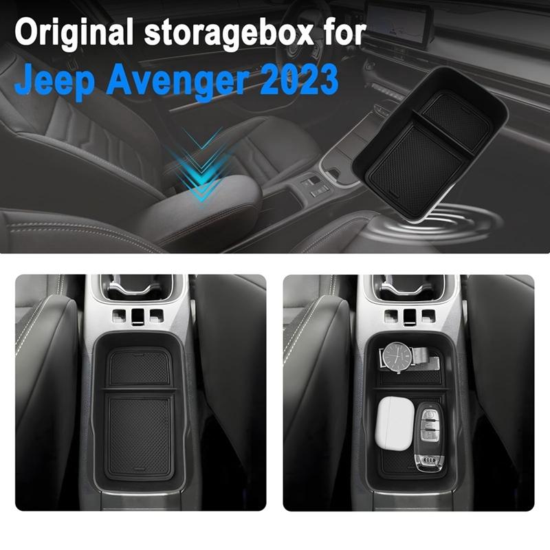 Centre Console Organiser Armrest Storage Box Tray For Jeep Avenger EV 2023 2024 Glove Box Interior Accessories