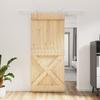 VidaXL Sliding Door and Hardware Kit 90x210 Cm Solid Pine, Interior Door, Interior Barn Door 3203019