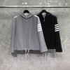TIME BREATHE Men's Korean Style Hooded Jacket - Spring/Autumn Trendy Four-Bar Outdoor Top