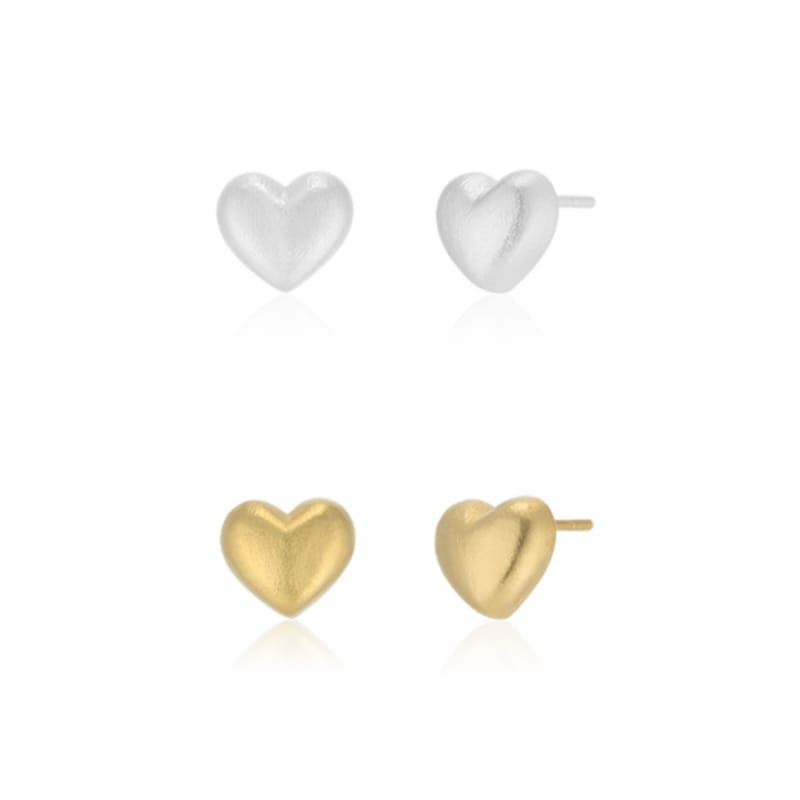 OVLA MATTE DAMAGE HEART EARRING_S JE029