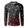 Men's Casual Button-Down Sweatshirt Fashion Printed Long Sleeve Shirt Pullover
