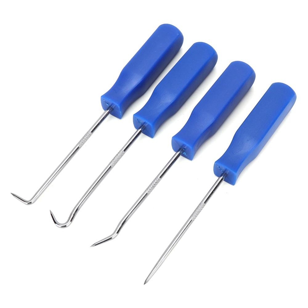 4PCS Stainless Steel Car Pick Hook Set ABS Handle Oil Seal Puller  Maintenance Technician