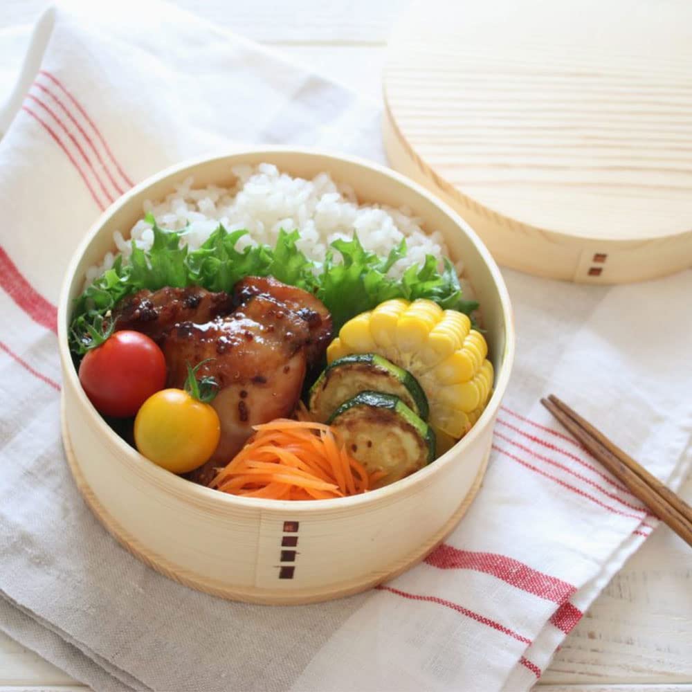 Магэваппа Круглый Ланч Натуральный с Разделителями и Лентой-Коробкой, Цвет, 650 мл,