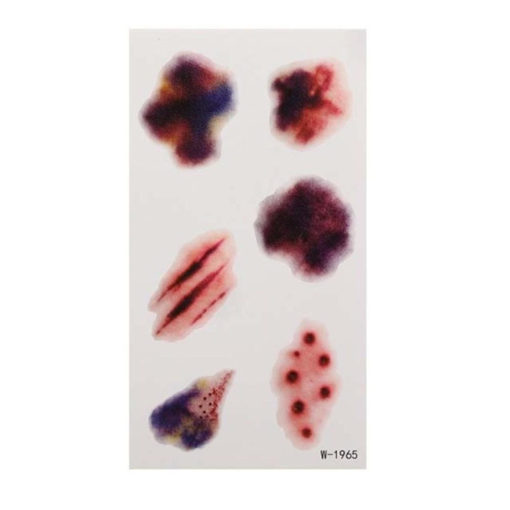Bloody Makeup Bruise Scab Scar Tattoo Sticker Waterproof Body Art Scar Decals Photo Props
