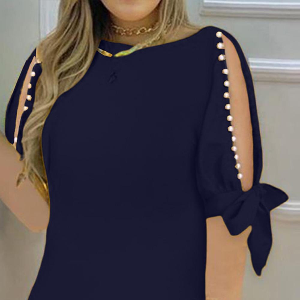 Женское мини-платье с открытыми плечами, женские летние свободные повседневные платья с жемчугом и бисером