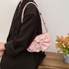 Pearl Women Underarm Bag Solid Color Bow Handbag Casual Bowknot Shoulder Bag  Girls
