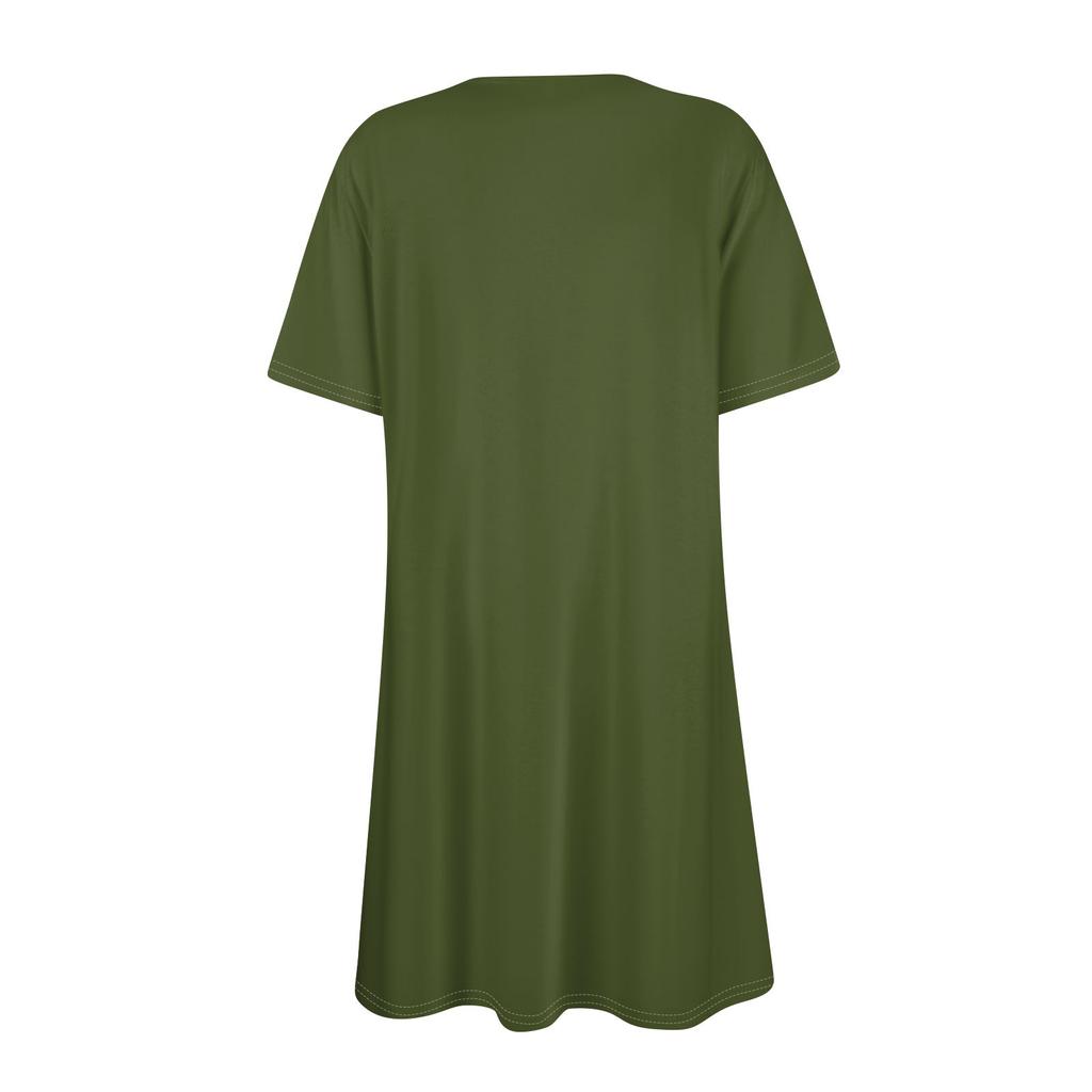 Женская мода, летние платья с квадратным вырезом и коротким рукавом, повседневные свободные однотонные платья с карманами и пуговицами