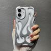 Модный полый чехол для телефона с узором «Пламя» для iPhone 16 Pro Max 17 Air 15 13 12 11 14 Plus, тонкая задняя крышка с теплоотводом