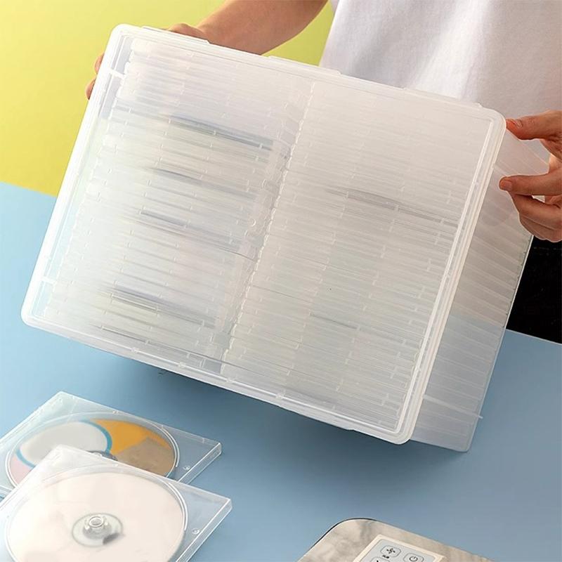 Прозрачный и пыленепроницаемый ящик для хранения компакт-дисков, домашний ящик для хранения DVD-дисков, компакт-дисков, комиксов, ящики для хранения, полки с защелкивающейся крышкой