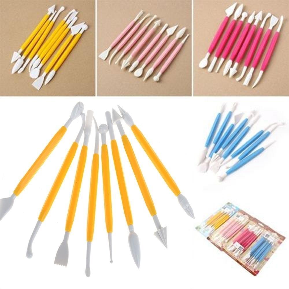 Hot Sale Bone-shaped Pastry Fondant Cake Decorating Flower 8pcs/Lot Chocolate Decorating Sugar Craft Modelling Tools Clay 16 Patterns