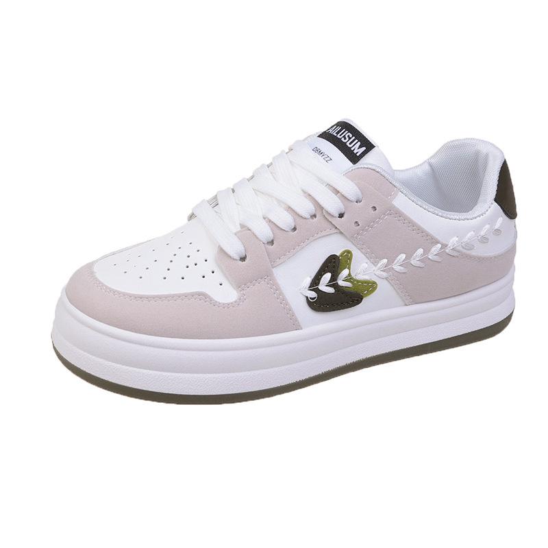 Женские белые туфли на платформе 2025 года, весна и осень, новые модные универсальные туфли для студентов