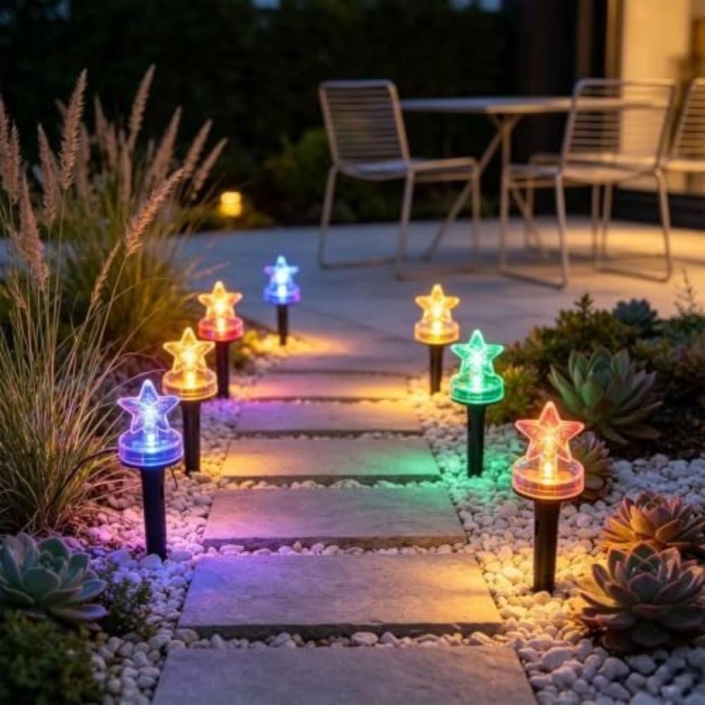 Colorful Solar Fairy Light Bubble Ball Ground Stake Light Yard Lawn Decoration