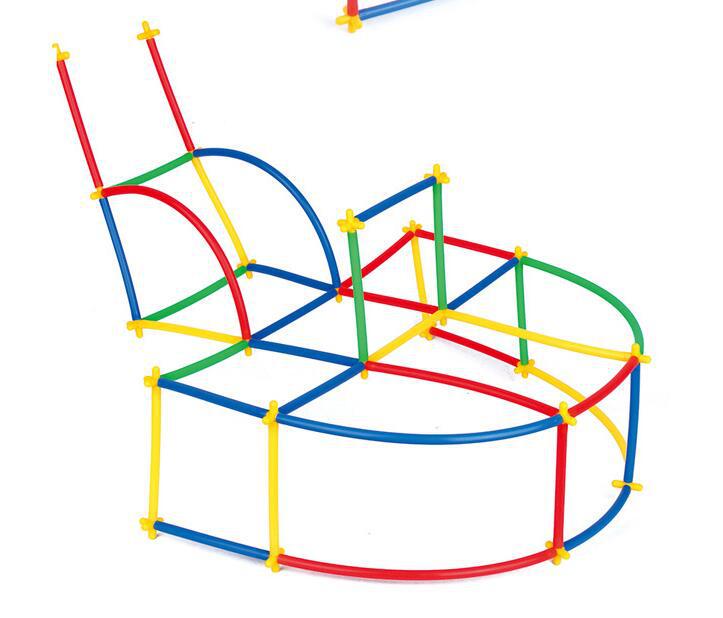 3D Straw Building Blocks for Kindergarten - Large Particles Construction Toy