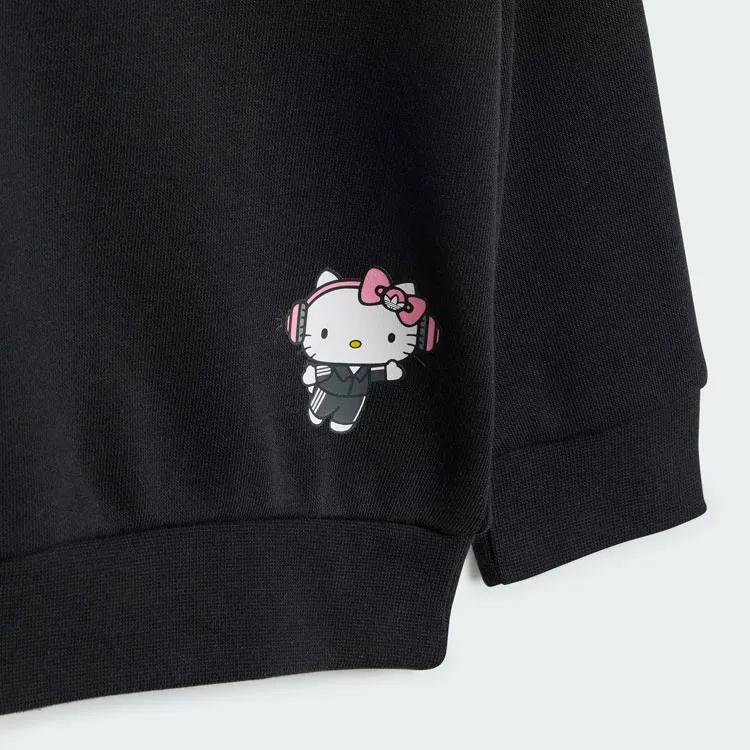 Adidas Originals Hello Kitty Kids Matching Sets HELLO KITTY CREW SET Black Children Aged 3 7 Years Old (Unisex) Jumpsuits Crawlers