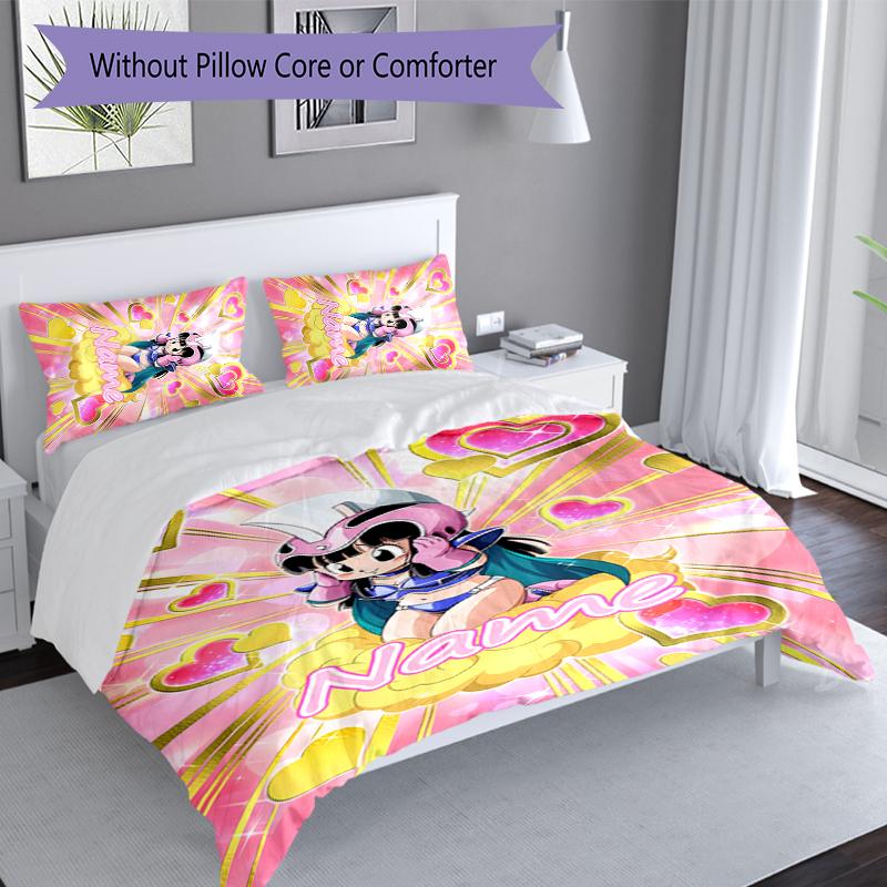 3pcs Custom Name Dragon Ball Set,Includes 1 Duvet Cover and 2 Pillowcases,All-season Bedroom Decor