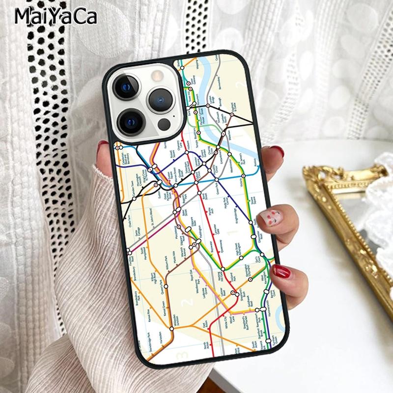 Чехол для телефона London Underground Tube Map Для iPhone 17 Air 16 16e 15 plus 11 12 13 14 pro max корпус coque