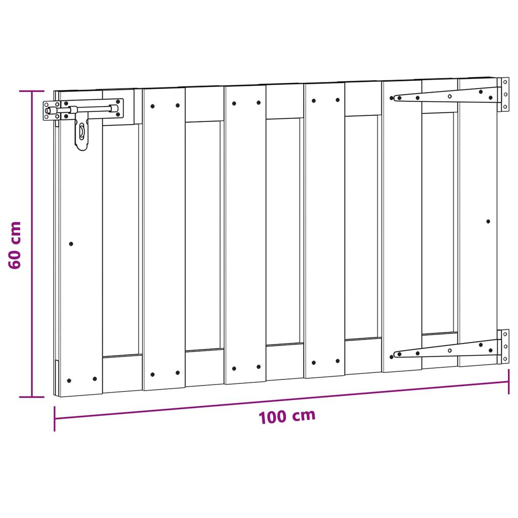 Garden Gate 100 x 60 cm WPC and Aluminum Brown