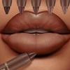 Matte Chocolate Brown Lipstick Crayon Non-stick Cup Lip Liner Pencil Soft Mist Waterproof Creamy Pigmented Lip Outline Contour