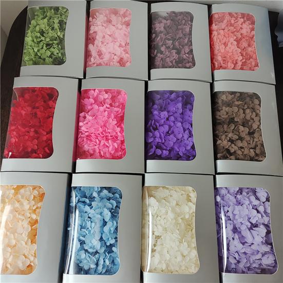 1 коробка цветных сухих цветов, изысканные натуральные реалистичные головки гортензии «сделай сам», свадебные сувениры