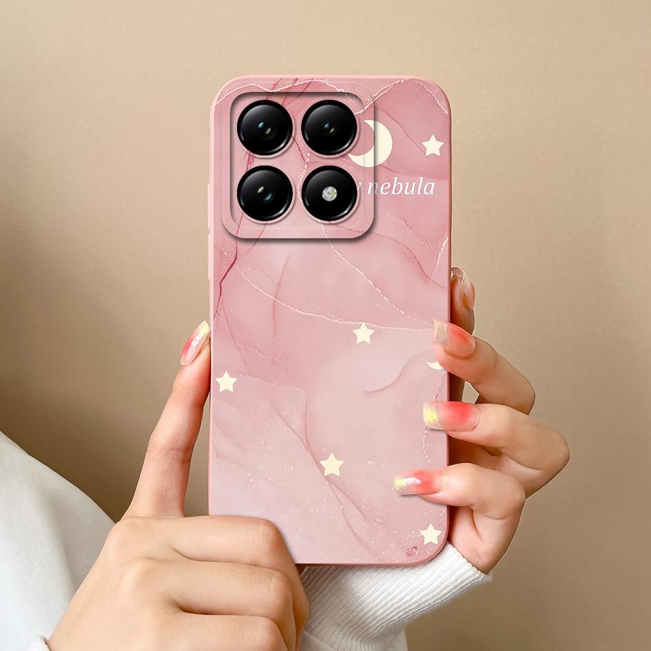 Мягкие новые чехлы для Xiaomi 14T 15 Pro Capa Pretty Cloud Flowers стильный стиль защитный жидкий силикон прочный анти-падение для Xiaomi Shell задние крышки