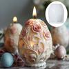 DIY Tulip Flower Relief Egg Candle Silicone Mold Rattan Rose Peony Flowers Candle Mould Easter Relief Eggs Resin Gypsum Molds