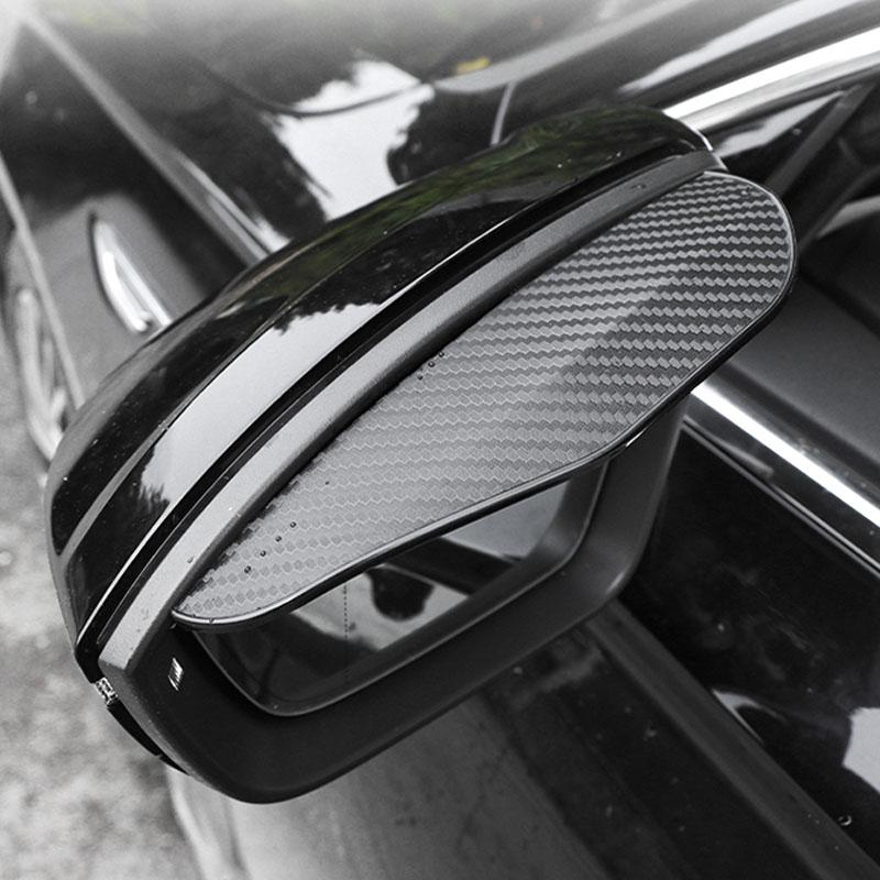 Автомобильное зеркало заднего вида, 2 шт., козырек для бровей от дождя, карбоновый козырек заднего вида для автомобиля, боковой снежный солнцезащитный козырек, дождевик, аксессуары для автомобильных зеркал