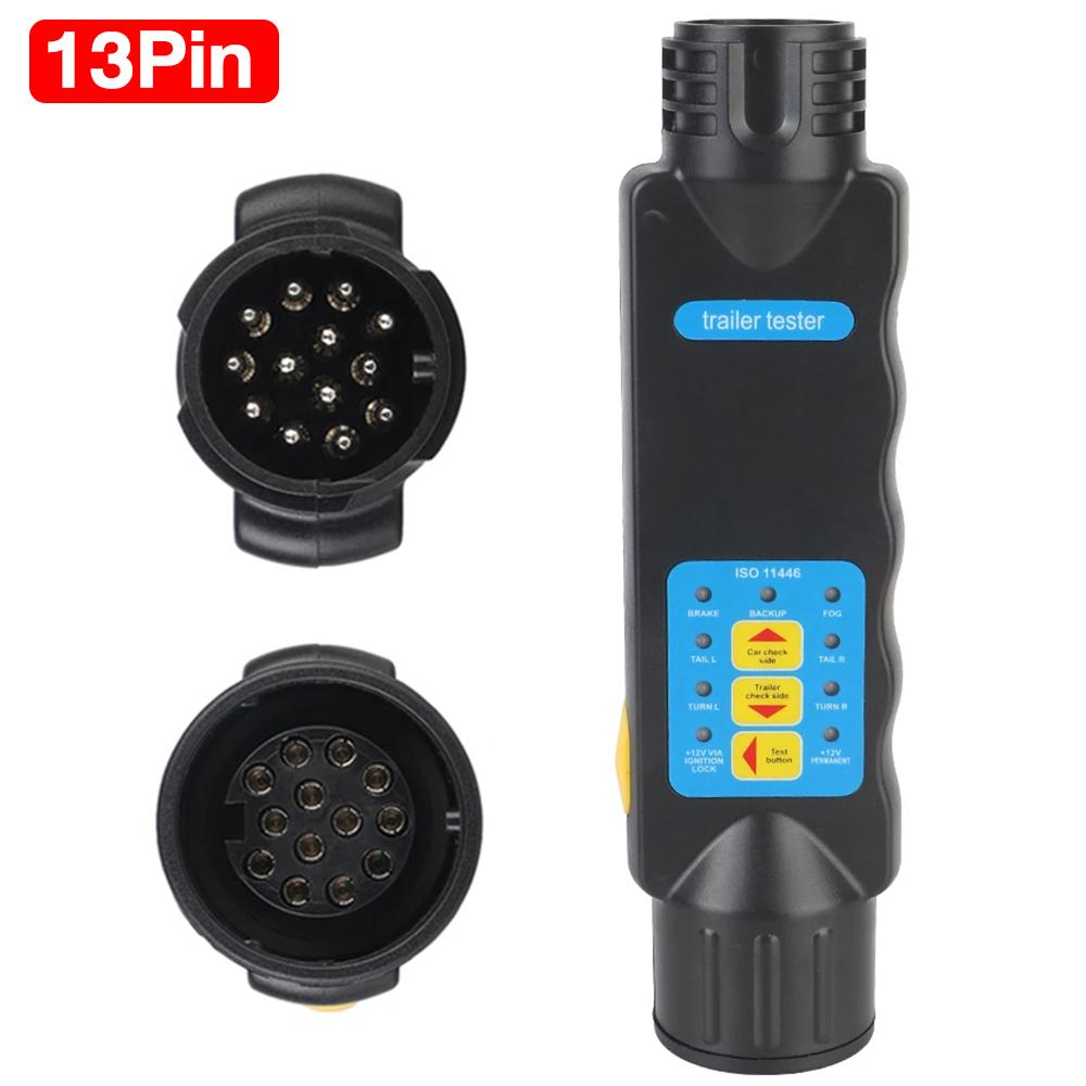 12 В 7/13-контактный автомобильный тестер буксировочных огней, диагностические инструменты для прицепа, буксировка каравана, фаркоп, аксессуары для проверки проводки