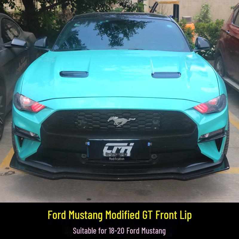 Передний сплиттер и комплект обвеса из углеволокна для Ford Mustang GT (2018-2020)