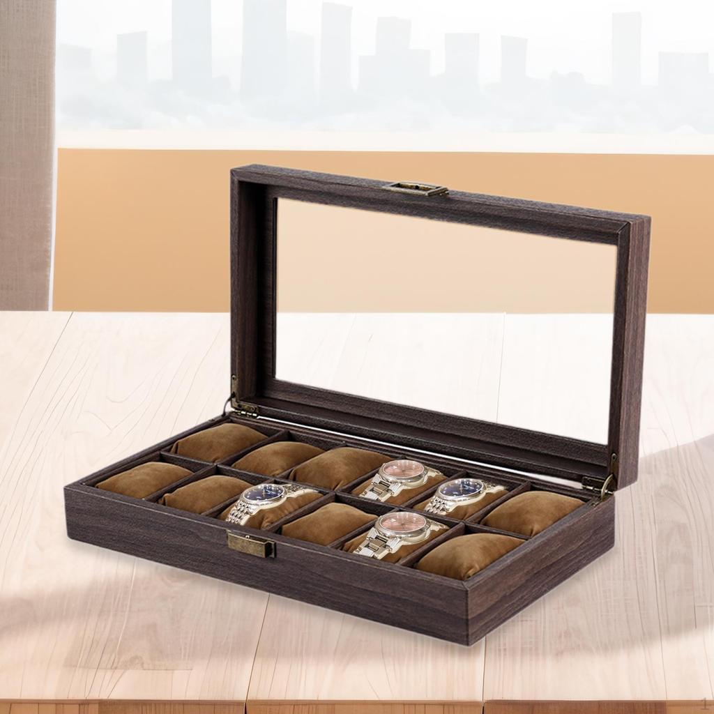 Watch Storage Box Organizer for Men Women Portable Home Decoration Protection Clear Top