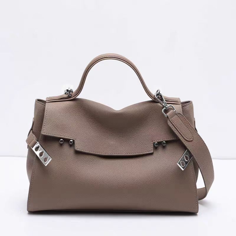 Cross Border 2025 Новая женская сумка высокого класса Sense Niche из натуральной кожи Большая вместительная почтовая сумка через плечо на одно плечо