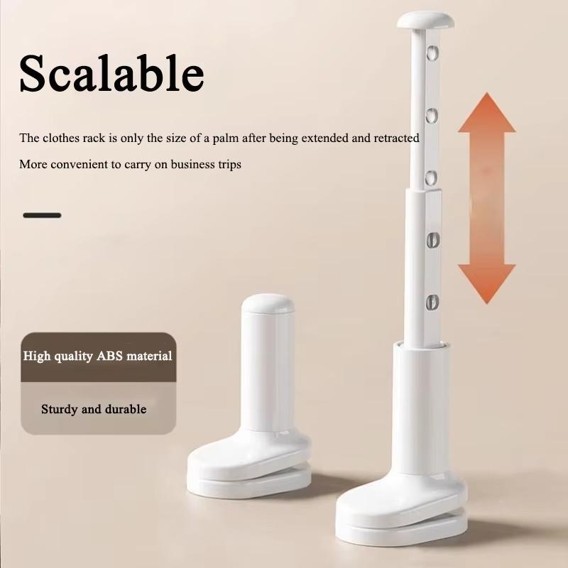 Thickened Portable Folding Hangers Window Frame Clothes Hanger Extendable Travel Clothes Drying Rack Easy Install & Carry