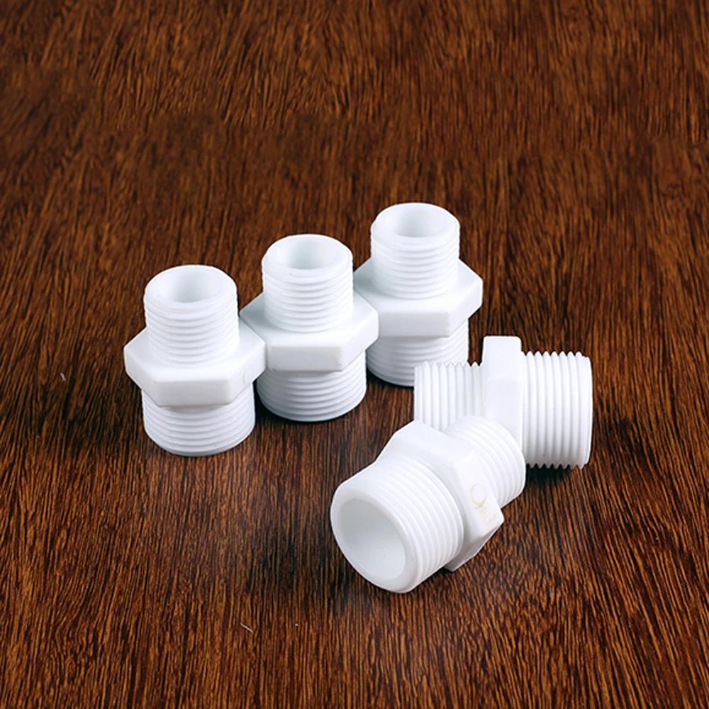 1/4" 1/2" 3/4" 1" BSPP Прямой пластиковый фитинг-соединитель с наружной резьбой для системы обратного осмоса RO и фильтров в корпусе