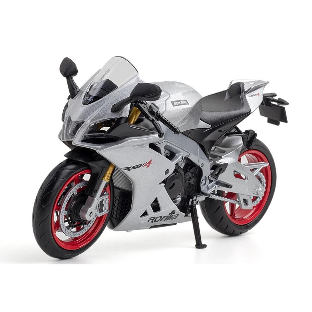 Модель мотоцикла Aprilia RSV4 в масштабе 1/12, литая, игрушка с детализированным дизайном и подвижными частями