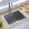 VidaXL Handmade Kitchen Sink House Interior Bathroom Washbasin Silver Stainless Steel 51506