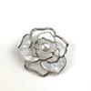Women Brooch Camellia Faux Pearl Anti-slip Wear-resistant High-end Coat Collar Hat Scarf Decoration Clothes Pin Garment Jewelry