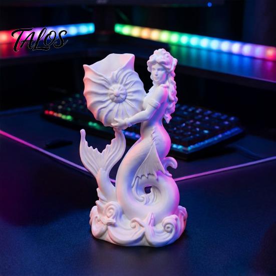 Стиль исцеления Мягкая меблировка 3D-печатная раковина-ракушка русалки, декоративный элемент для хранения, Мини-декоративный элемент для дома в прибрежной эстетике, Горшок для цветов, Креативный