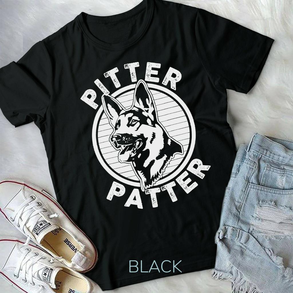 Funny Pitter Patter Dog German Shepherd Dog Rescue Woof Unisex Form T-shirt