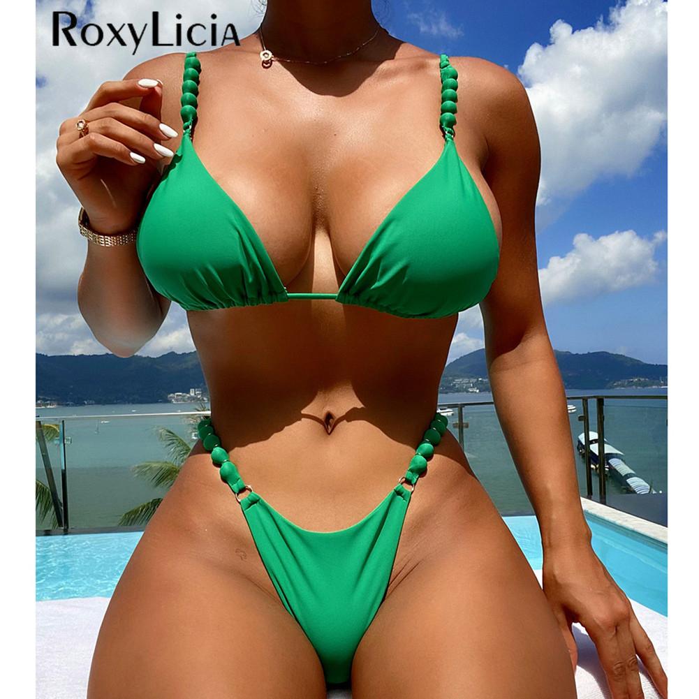 Sexy New High Leg Cut Brazilian Bikini Women Swimwear Female Swimsuit Two-pieces Bikini Set Bather Bathing Suit Swim Lady