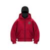 Mens Hooded Sweatshirt FBI Loose Jacket Double Hat Autumn Winter Sporty Hooded Sweatshirt Long-Sleeve Hoodies