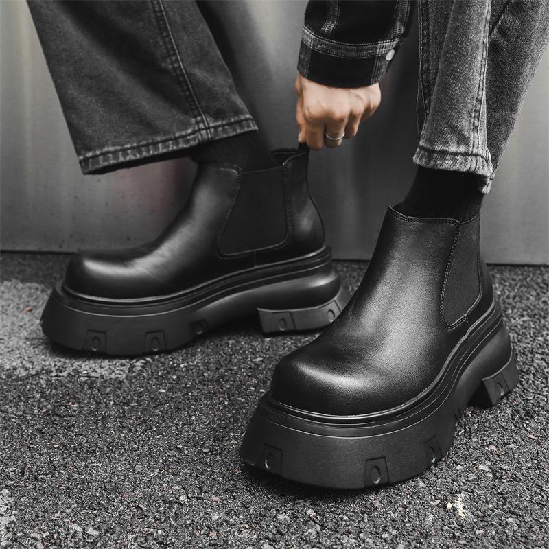 Ботинки Челси с заостренным носком на высокой платформе, ботинки Wizard, мужские и женские, одинаковые ботинки Martin 66627-M