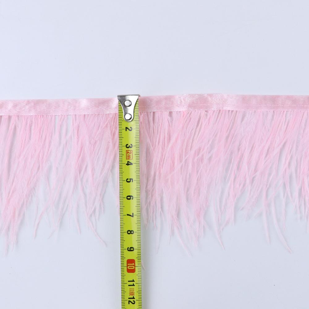 Feather8-10cm Light Purple Ostrich Feather Trims 1m 5m 10m for Crafts High Quality Plume Fringe Cosplay Festivals Clothing Ribbon Decor