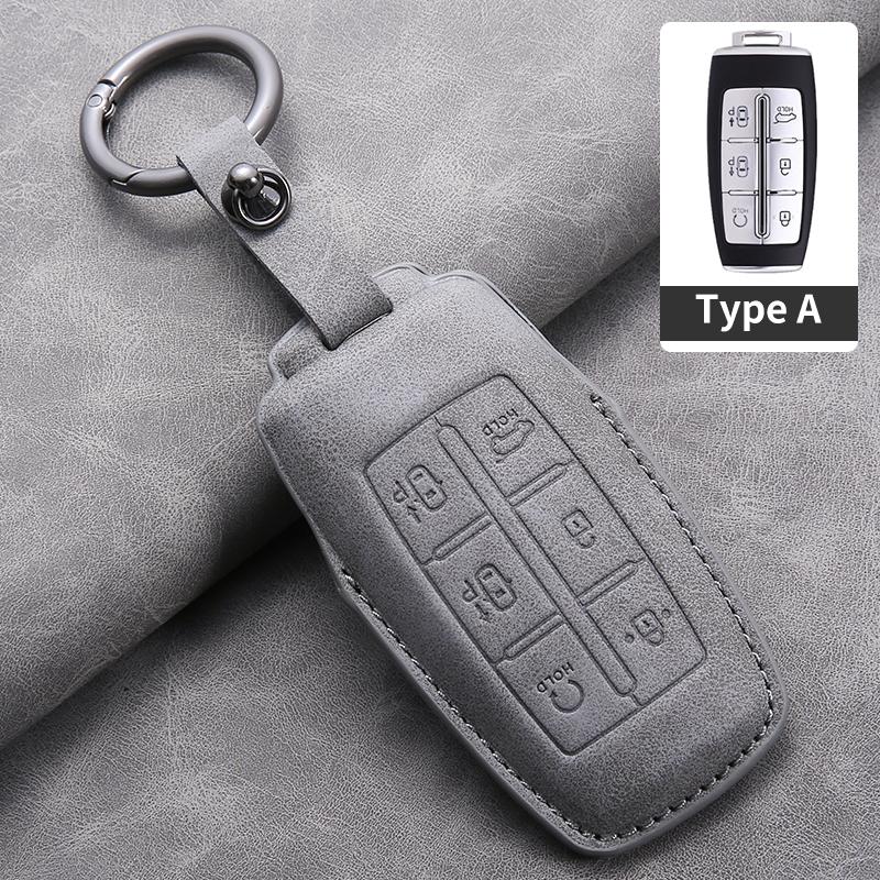 For Exclusive To Genesis Car Smart Key Case Cover Key Pack Remote Protection Sleeve Buckle Rope Special Accessories Multi Styles