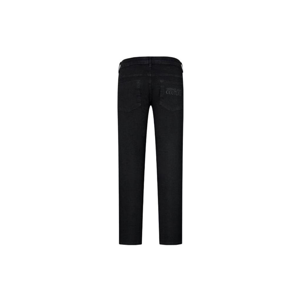 VERSACE JEANS COUTURE Jeans Men's Black Moderate Straight Fit Pants 72GAB5D4-CDW00-909