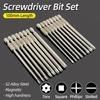 Magnetic Screwdriver Bits Set 100mm Slotted Phillips Torx Square Head Drill Bit 1/4" Hex Shank S2 Steel Screw Driver Hand Tools