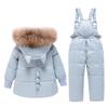Children Clothing Set Hooded Parka Boy Baby Overalls Toddler Girl Clothes Winter Warm Down Jacket Kids Coat Snowsuit