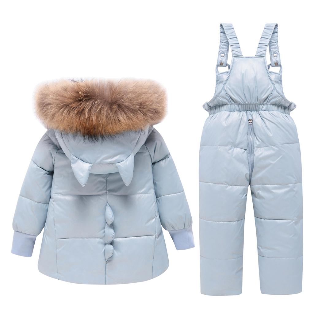 Children Clothing Set Hooded Parka Boy Baby Overalls Toddler Girl Clothes Winter Warm Down Jacket Kids Coat Snowsuit