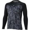 Mizuno Глобальный Элитный Графический Лонгслив для Бейсбола и Размер Черный (Низкий вырез, Рукав) Софтбол, 12JADP88, L,