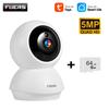 FUERS 4K 8MP WiFi IP Camera With Adjustable Bracket Tuya Smart Home Security Wireless Surveillance Camera Baby Monitor Mini Cam