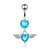 14G Сердце Крыло Пупка Кольцо Штанга Пирсинг Украшения