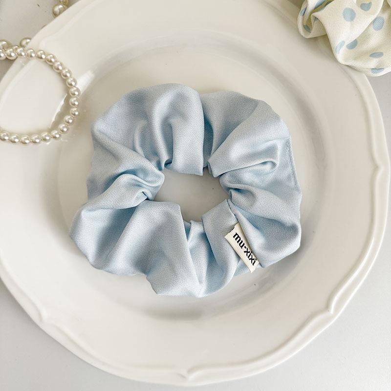 Элегантная синяя резинка для волос в горошек, большая, для женщин, девочек, резинки для завязывания волос, веревка для головы, аксессуары для волос для хвостика
